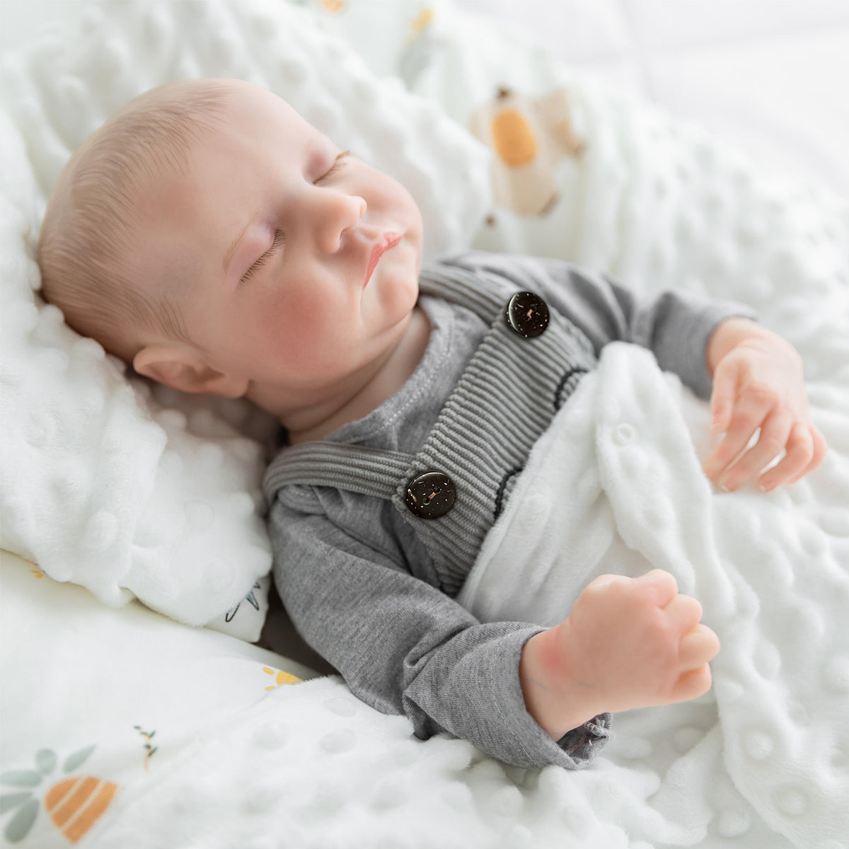 45-72 cm Reborn Baby Doll Realistic Newborn Soft Body Gift for Kids
