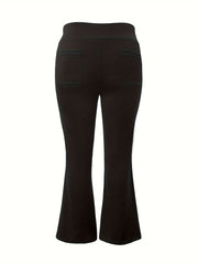 Women's Plus Size High Waist Flared Leg Pants