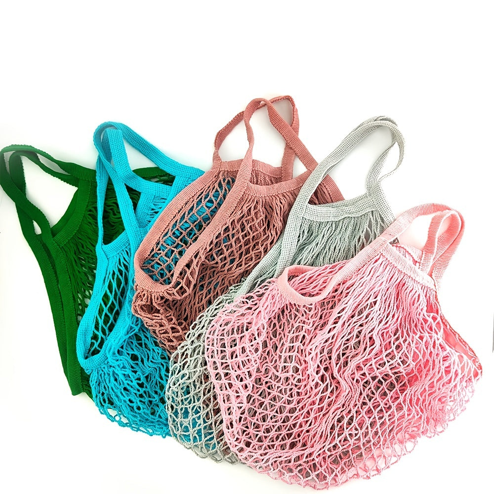 Reusable Mesh Grocery Bag with Strap for Fruit & Vegetable Shopping