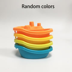 4pcs Bath Boats for Creative Stacking Play - Ideal for Indoor & Beach Use