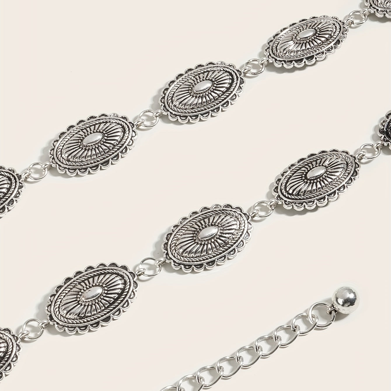 Vintage Metal Chain Belt Dress Girdle For Women