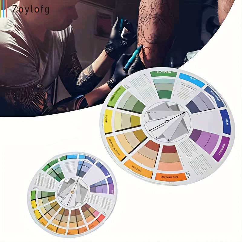 Zoylofg Wheel Paint Mixing Learning Guide For Makeup Blending Board