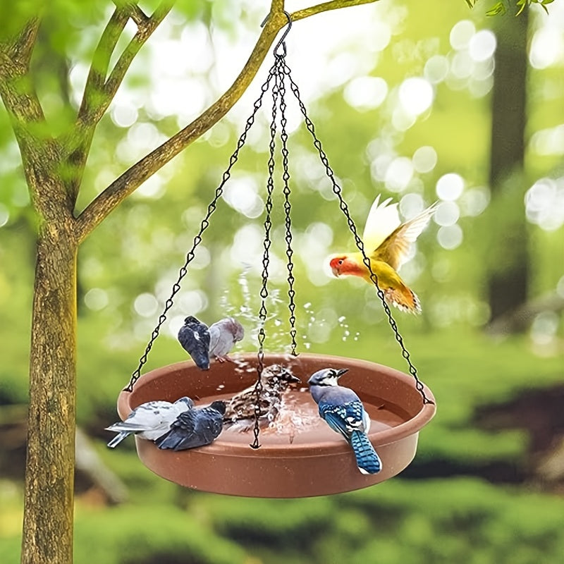 Hanging Bird Bath Feeder Tray Outdoor Waterer