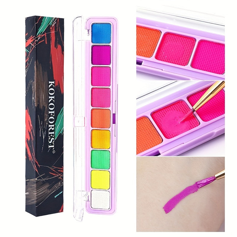 Vibrant Water Soluble Body Paint Pigments - 9 Colors