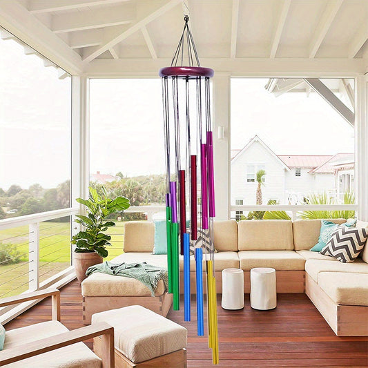 Colorful Wind Chime 18 Inch Aluminum Tube Home Decor