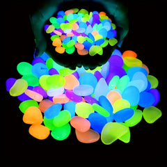 100pcs Glow in the Dark Pebbles Aquarium Decoration