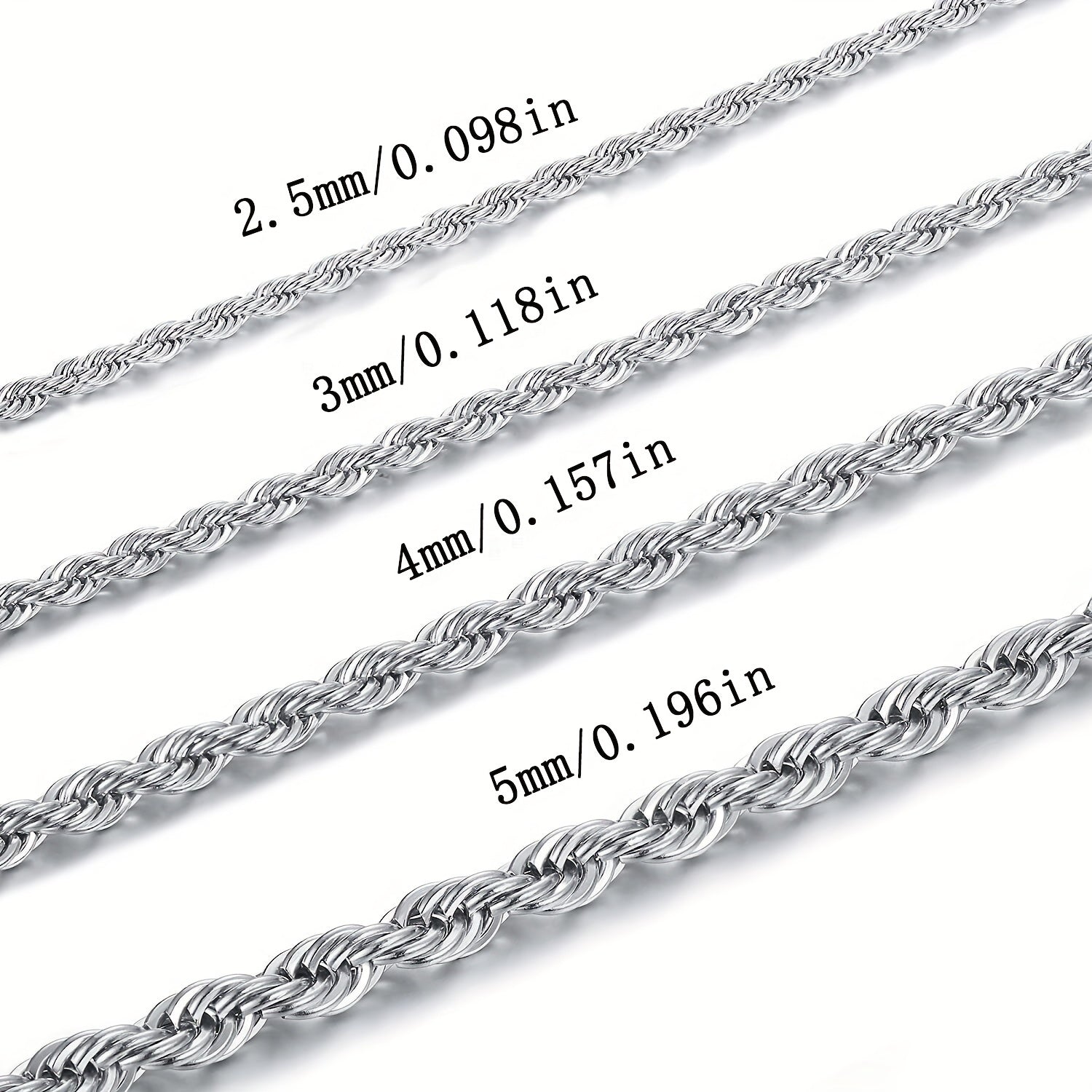 Hip Hop Spiral Chain Necklace Stainless Steel Vintage Necklace For Men