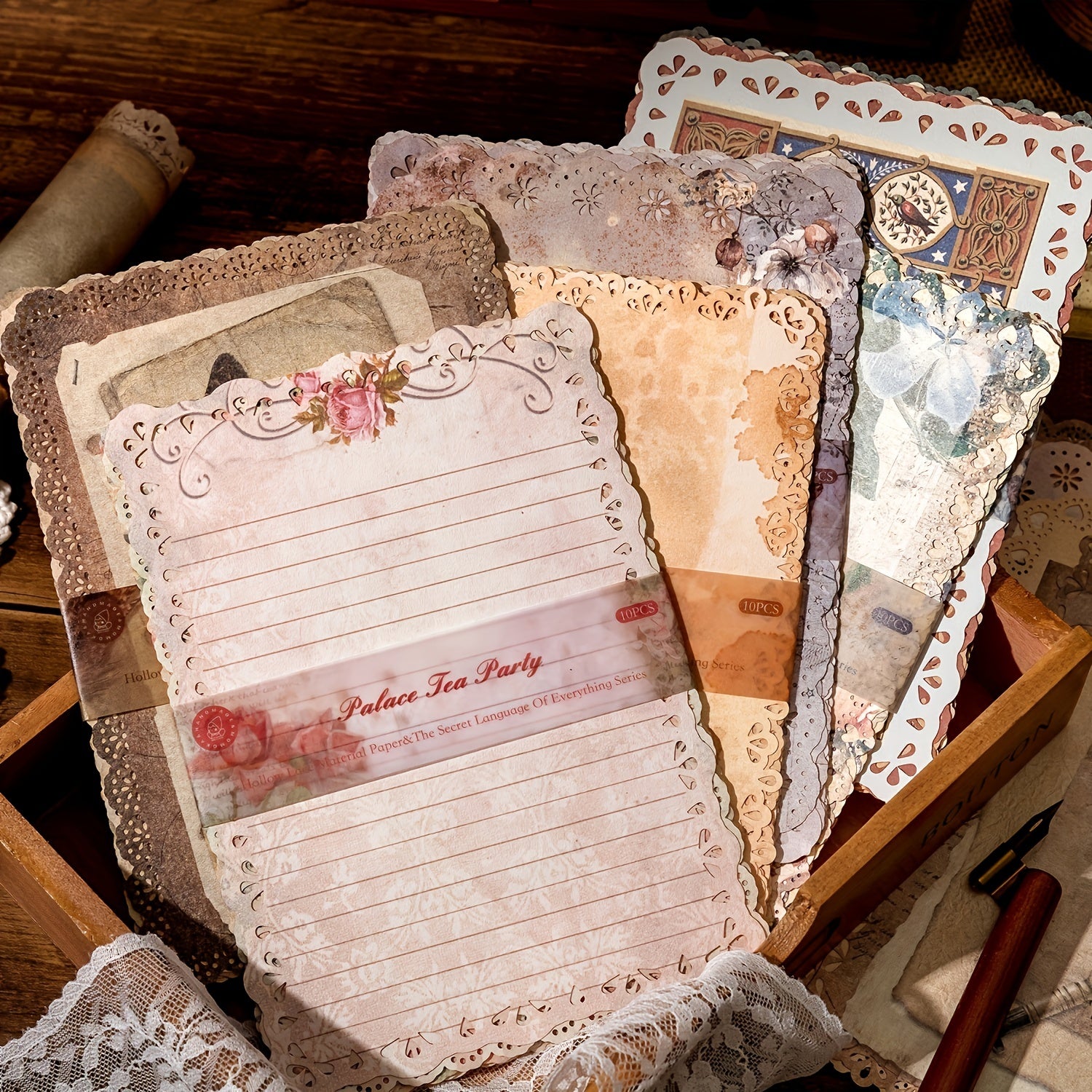 10pcs Vintage Scrapbook Paper Mix Special Papers For Scrapbooking