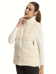 Men's Heated Vest Active Mid Stretch Sleeveless Jacket For Outdoor Fall Winter