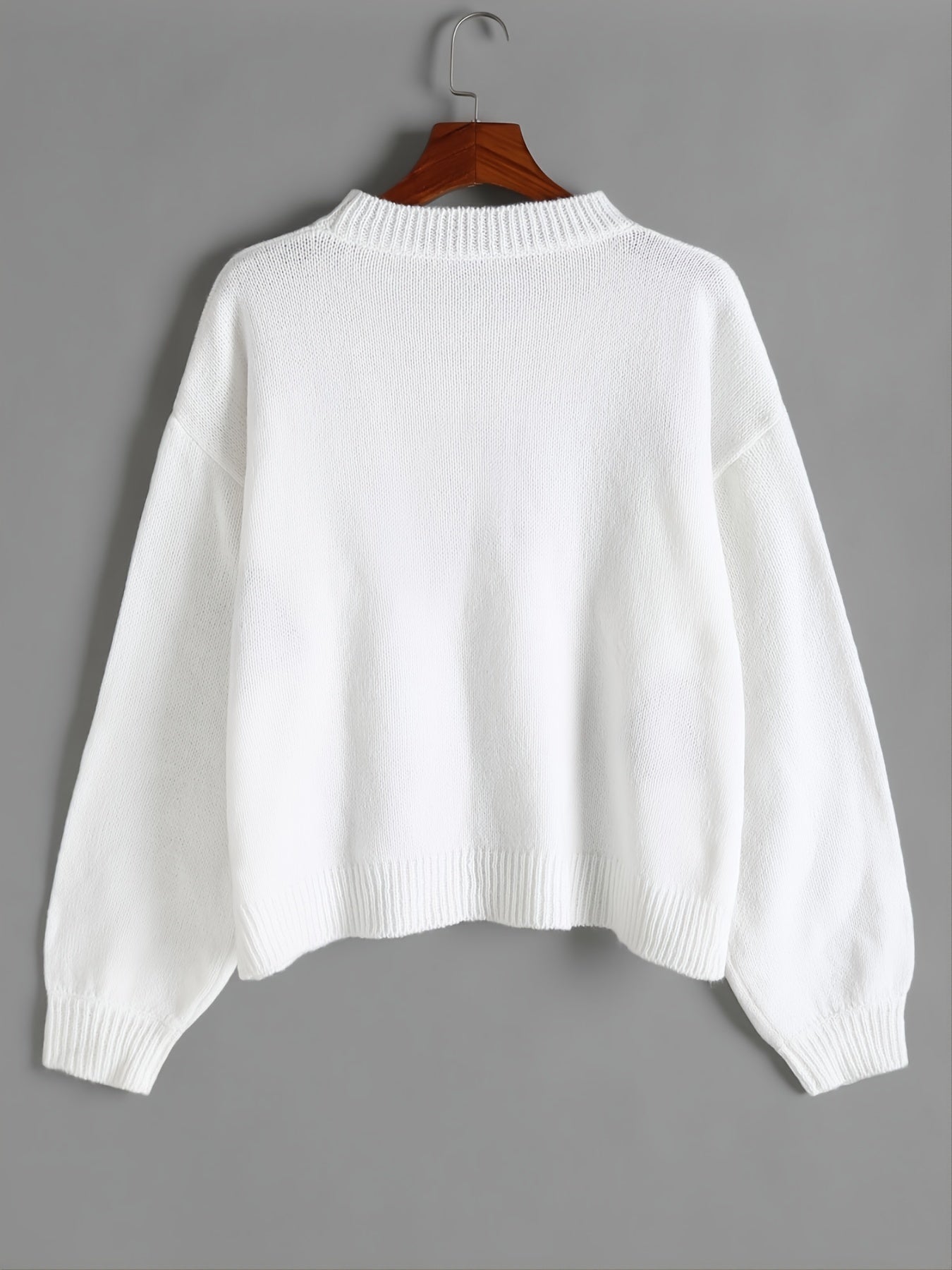 Metallic Graphic Tree Long Sleeve Sweater