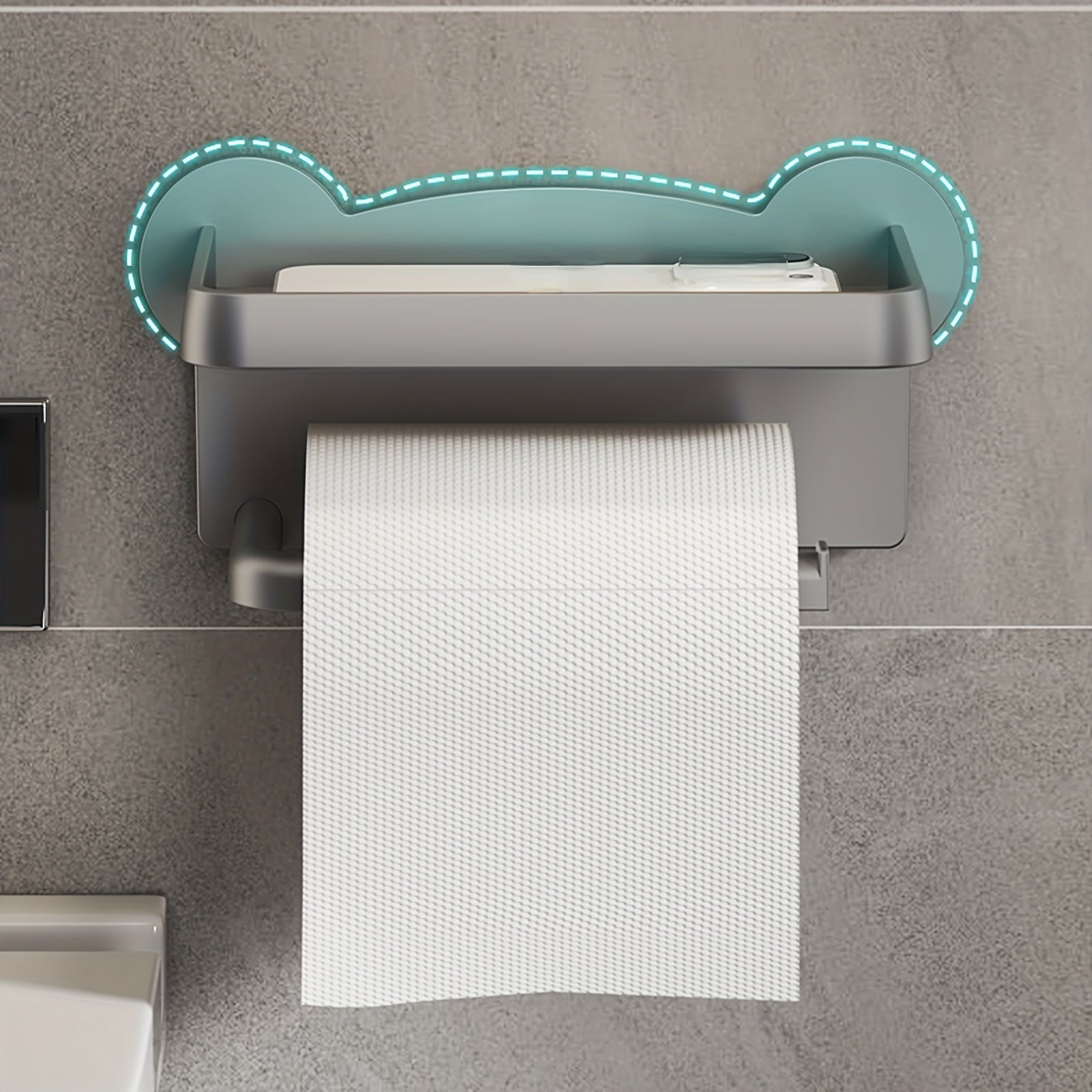 Wall Mounted Tissue Storage Rack for Bathroom Organization