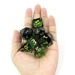 7pcs Resin Longan Dice for Games and Entertainment