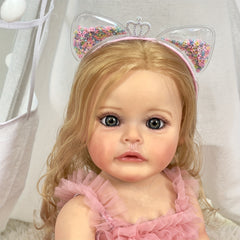 22" Full Vinyl Silicone Reborn Little Princess in Pink Dress