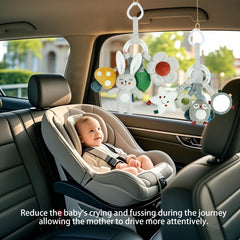 CEKCEK Plush Kids Car Hanging Toy - Soft Fabric, Nordic Style, Mixed Colors