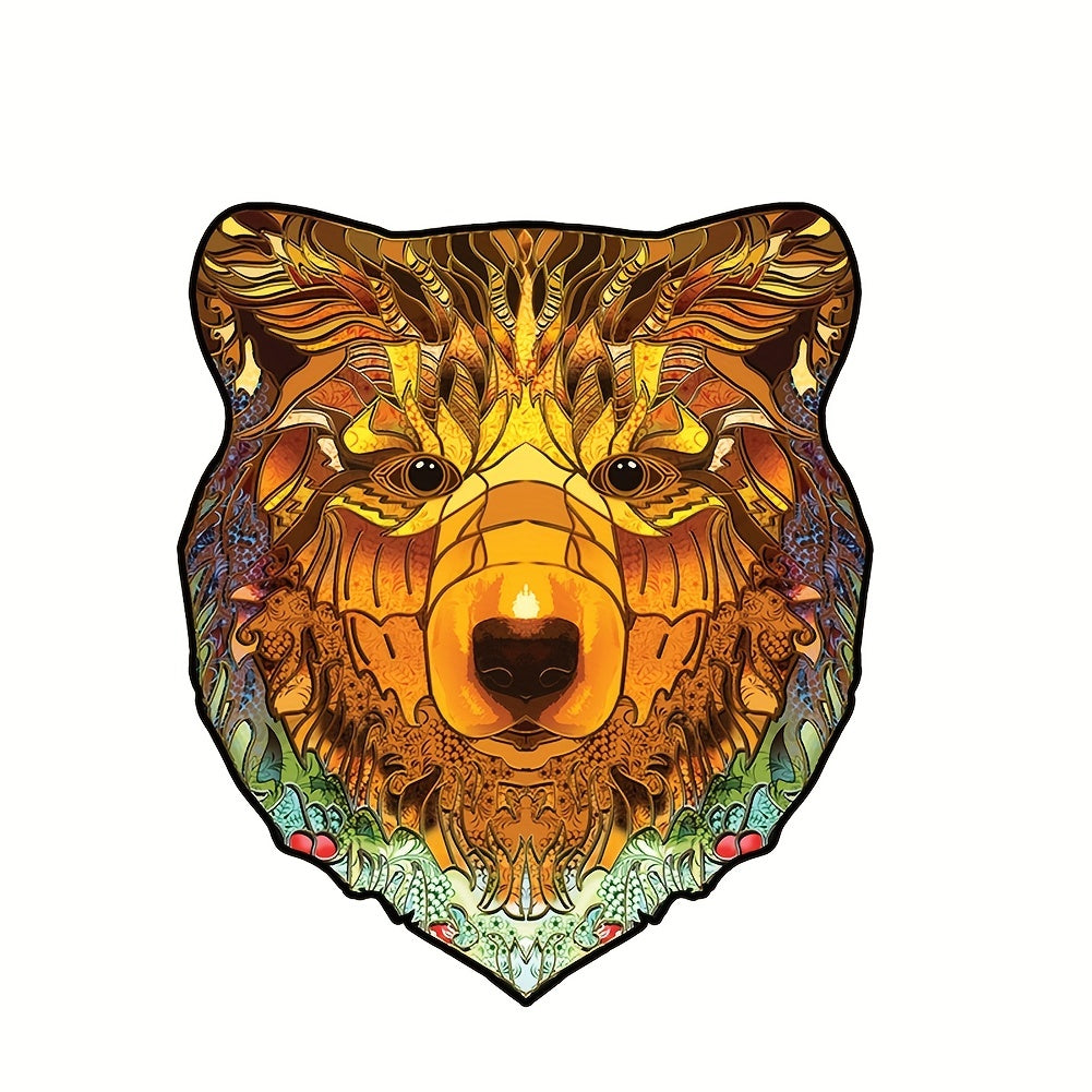 Funny Bear Wooden Puzzle with Box