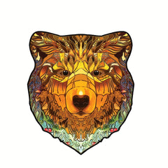Funny Bear Wooden Puzzle with Box