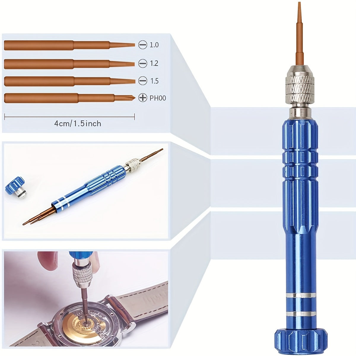 185pcs Watch Repair Kit Professional Tool Set with Portable Box