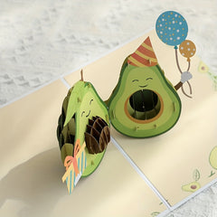 3D Avocado Birthday Card - Send Unique Wishes