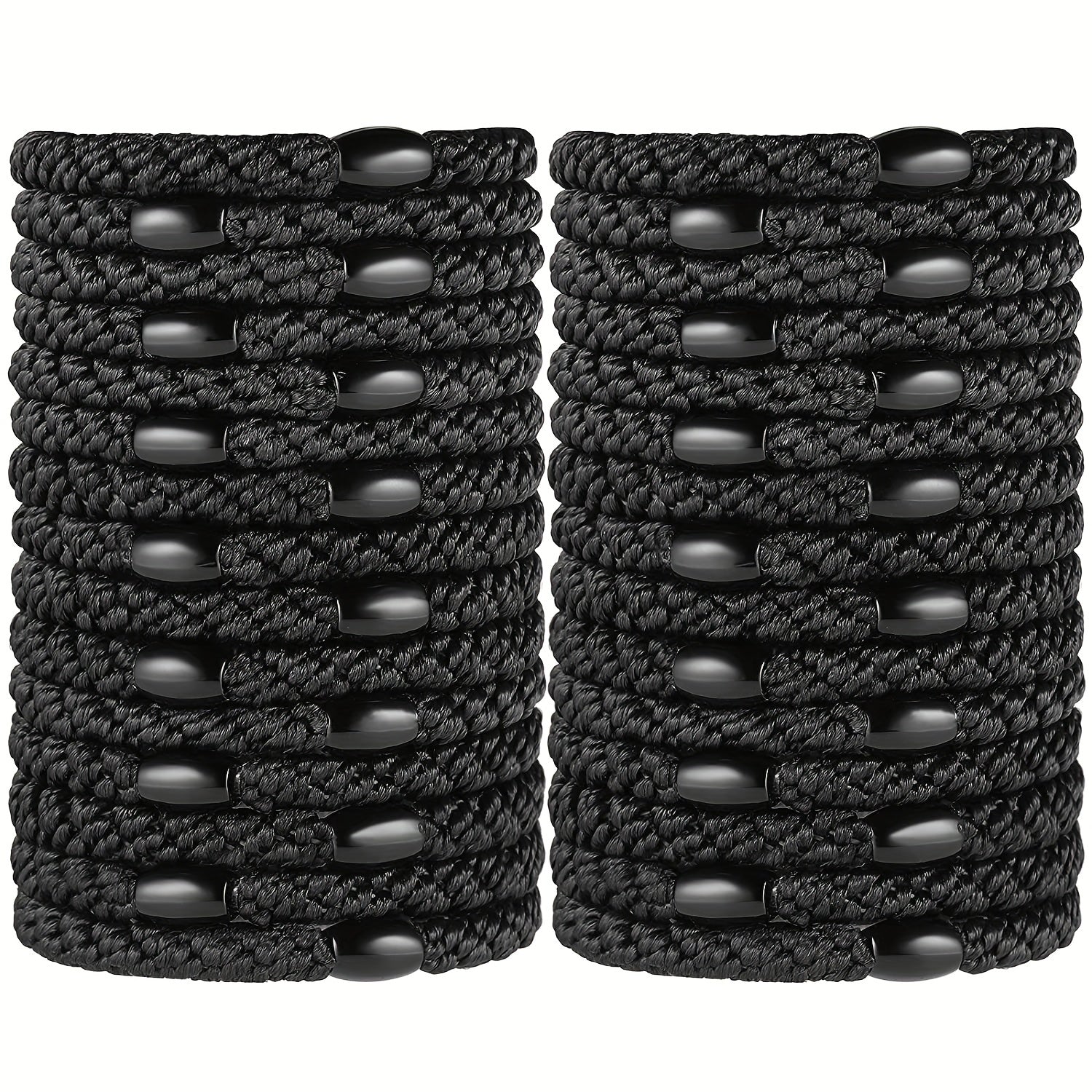 30pcs Solid Hair Ties Elastic Ponytail Holder for Thick Hair