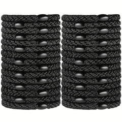 30pcs Solid Hair Ties Elastic Ponytail Holder for Thick Hair