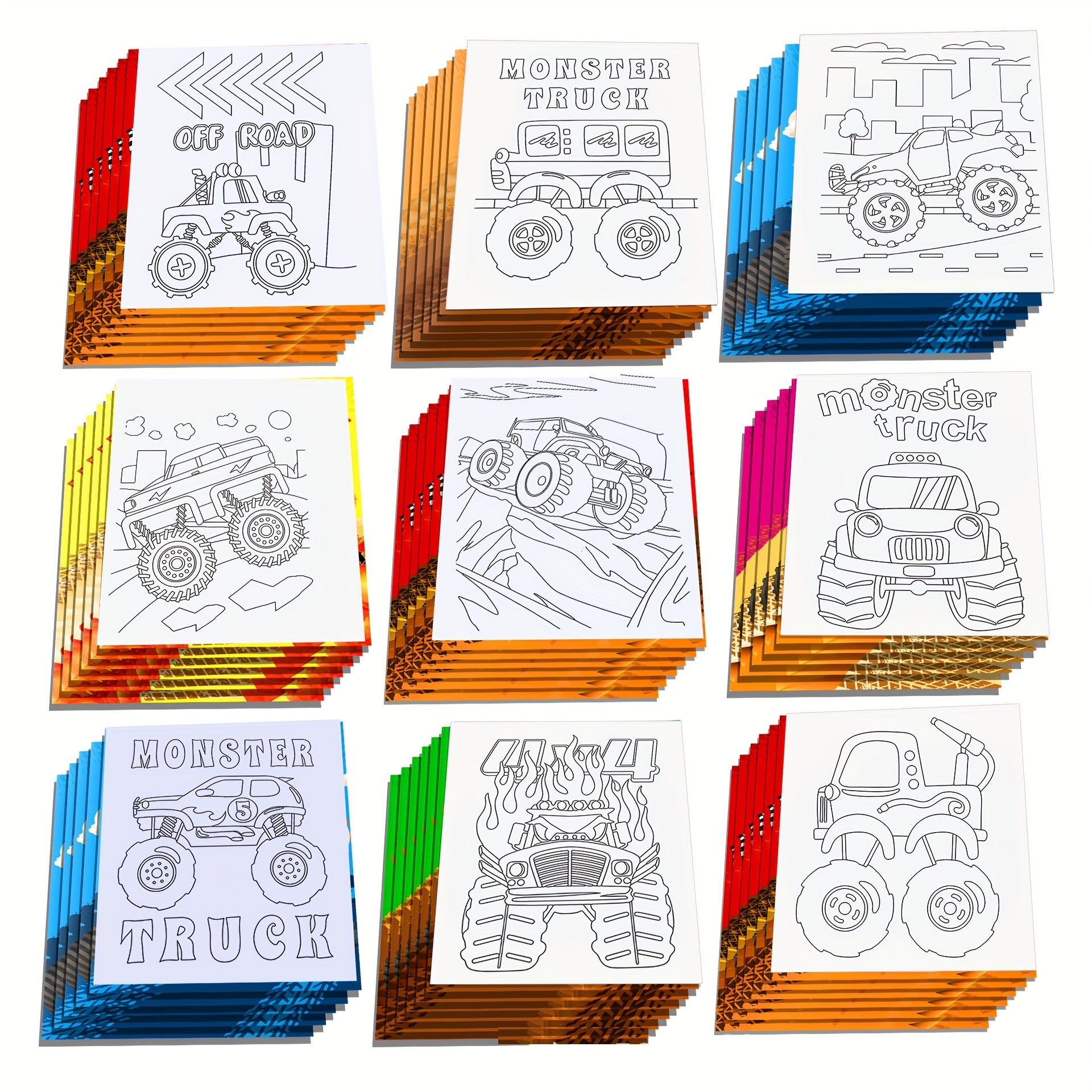 24pcs Mini Car Coloring Books for Painting & Drawing