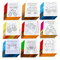24pcs Mini Car Coloring Books for Painting & Drawing
