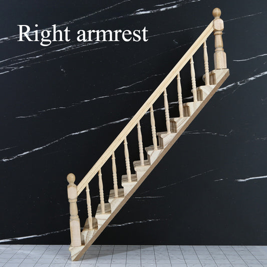Mini Dollhouse Furniture Left and Right Handrails Stair Model
