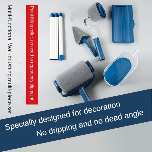 6pcs Roller Brush Set for Wall Painting and Repairing with Accessories