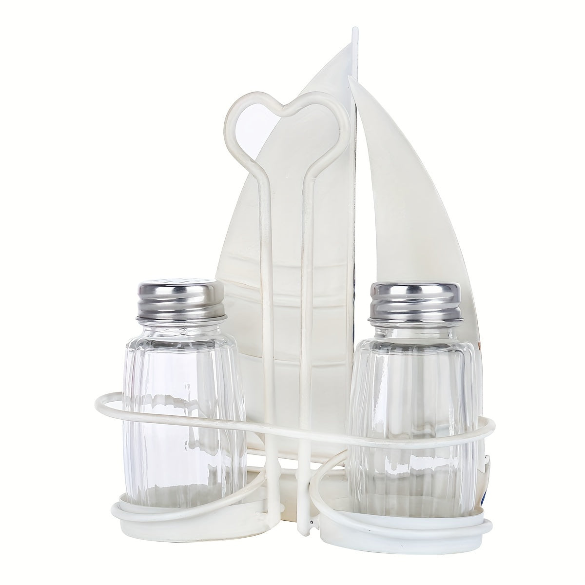 Sailboat Seasoning Bottle Holder & Pepper Bottle Storage Iron Organizer