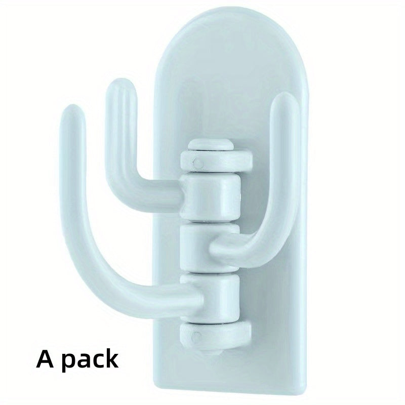 5pcs Adhesive 3-hook Wall Hanging Cactus Rota