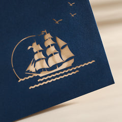 Sailing 3D Pop Up Card For Birthday Anniversary Graduation Valentines