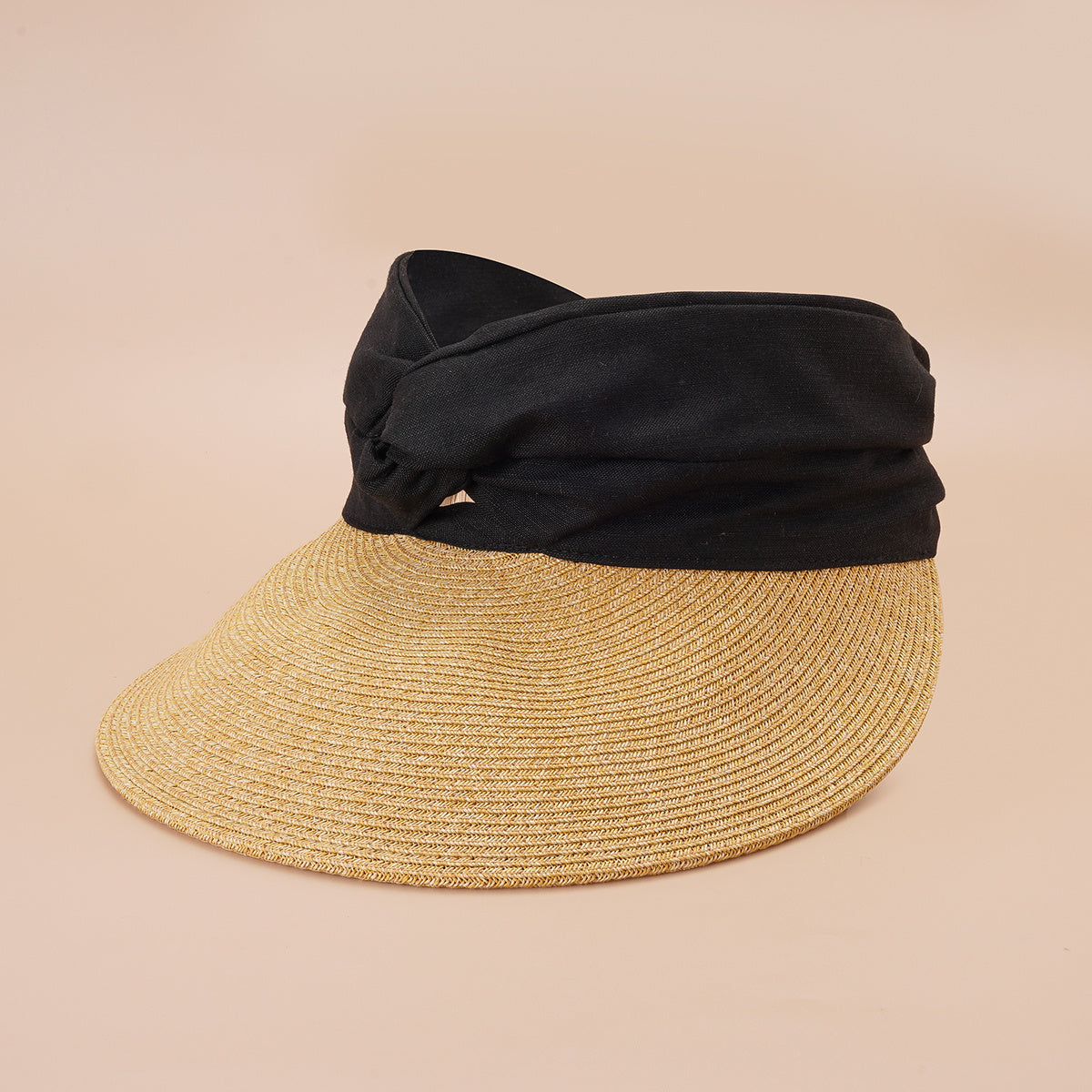 Japanese Straw Sun Hat Knot Stitching Visor Hats
