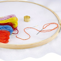 12pcs 10 16 Cm Round Embroidery Hoop Bulk Bamboo Circle Cross Stitch Hoop Ring