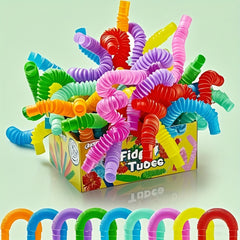 Colorful Telescoping Tubes Creative Toys for Kids Mixed Bright Colors