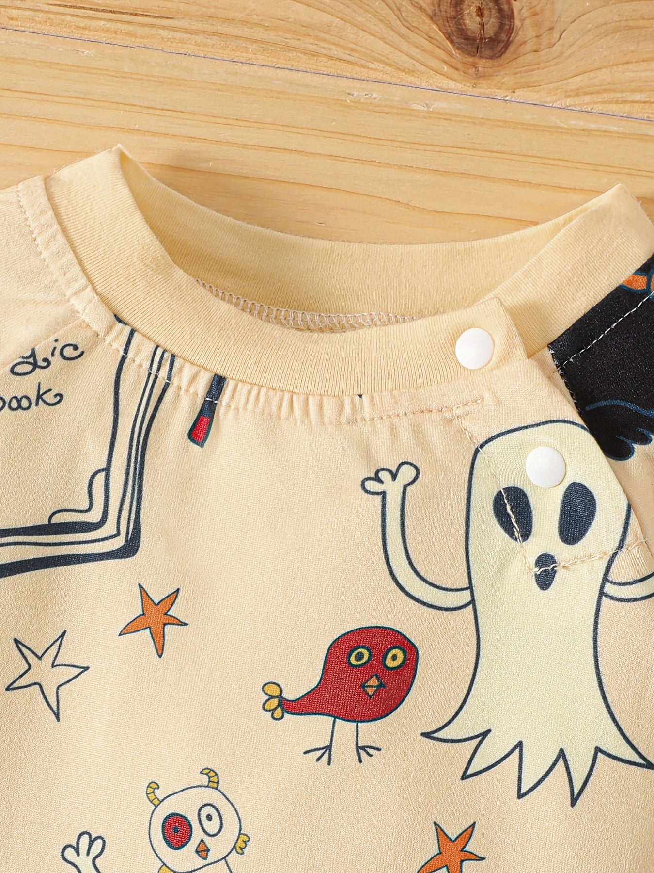 Infant Halloween Cartoon Print Long-sleeved Jumpsuit