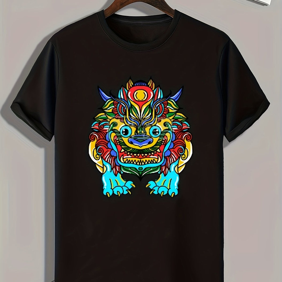 Monster Print Men's Graphic T shirt for Summer