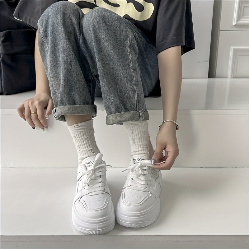 Platform Skate Shoes Lace Up Low Top Sneakers