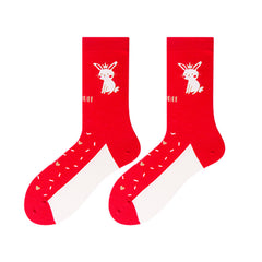 Novelty Funny Crew Socks Assorted Patterns Comfy Mid Tube Women's Stockings