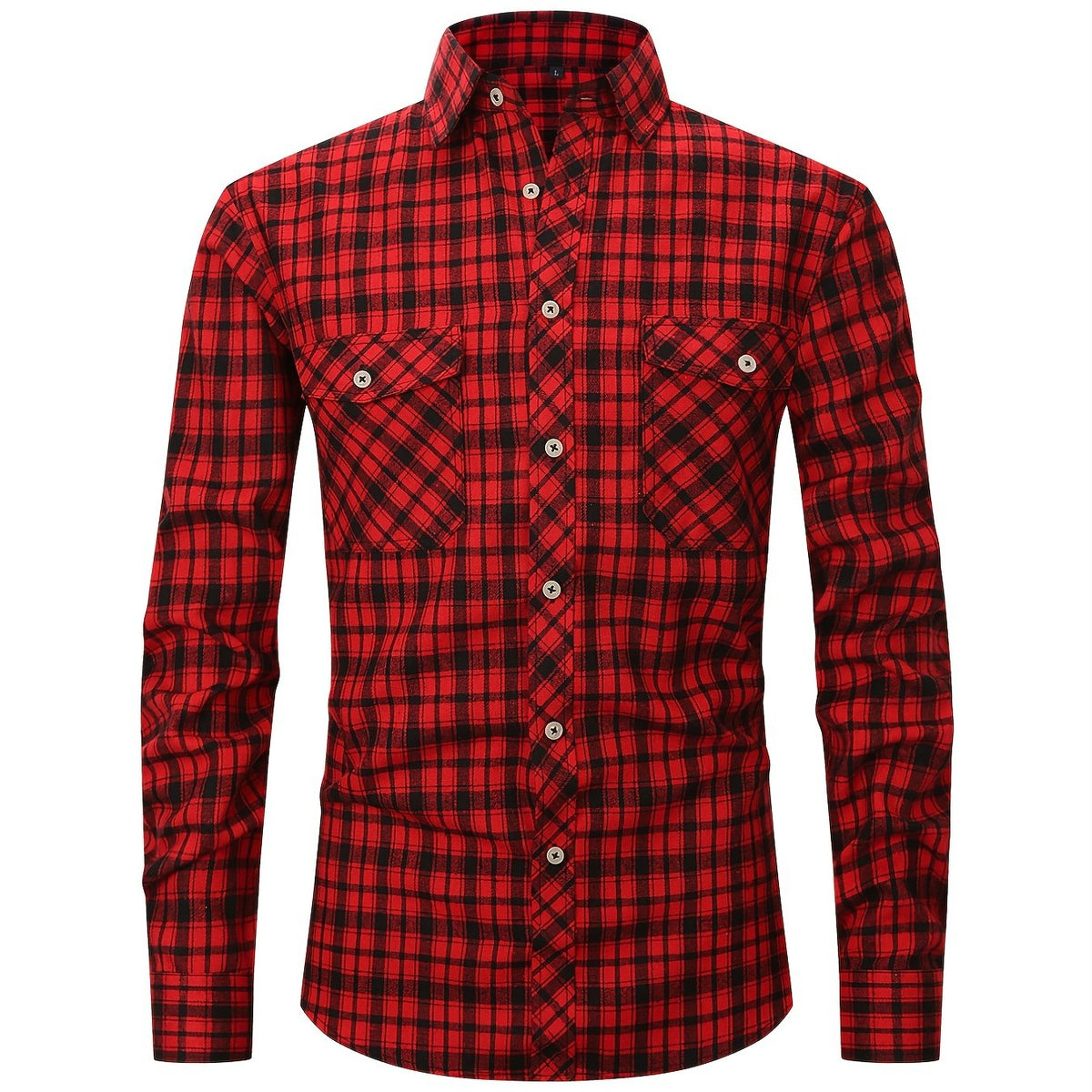 Men's Plaid Button Down Long Sleeve Shirts