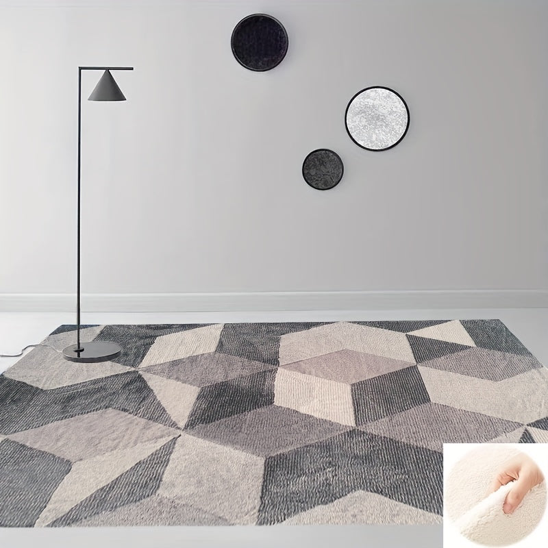 Large Fluffy Faux Wool Area Rug for Living Room Bedroom