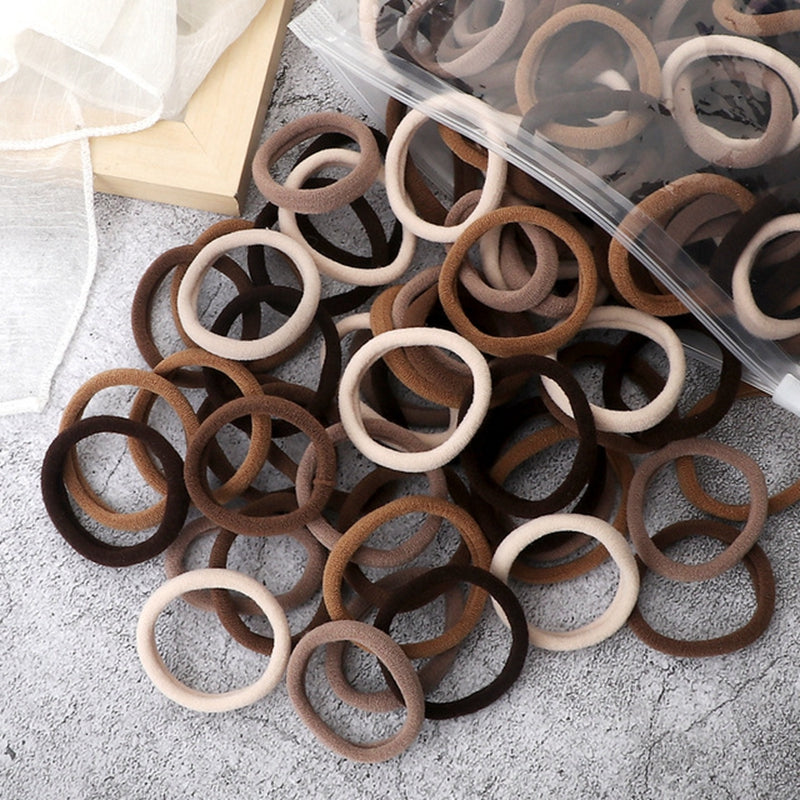 50pcs Solid Hairbands Elastic Hairbands Hair Accessories Bulk Hair Ties