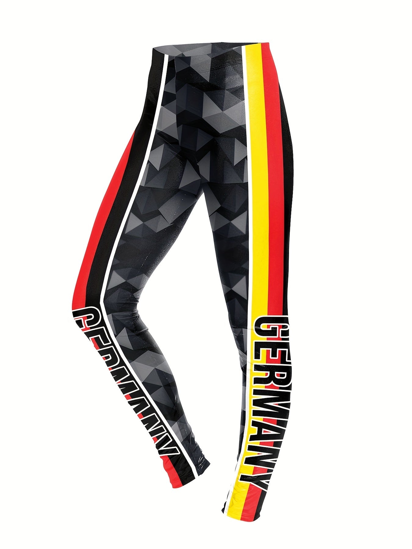 Geometric Letter Seamless Butt Lifting Leggings High Waist