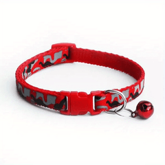 Camo Pet Collar with Bell for Cats & Dogs