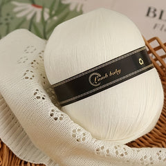 Cake Solid Silk Cotton Yarn Soft Yarn Crocheting Knitting