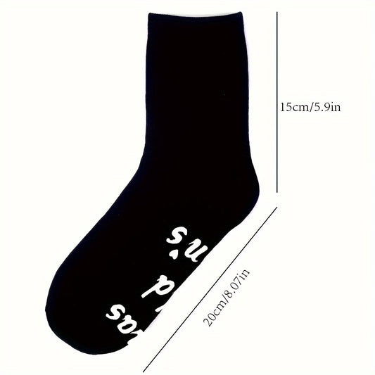 Funny Cotton Socks with Gripper, Non-Slip Floor Socks