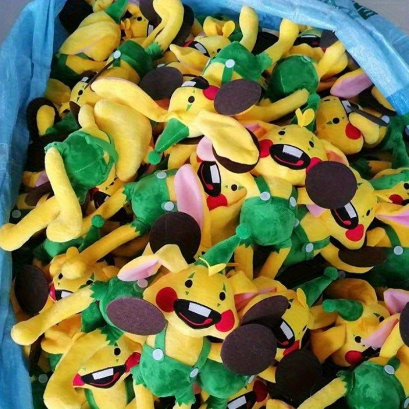 Yellow & Green Long Eared Rabbit Plush Toy, Soft Stuffed Animal for Kids