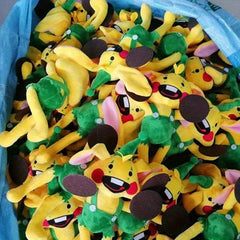 Yellow & Green Long Eared Rabbit Plush Toy, Soft Stuffed Animal for Kids