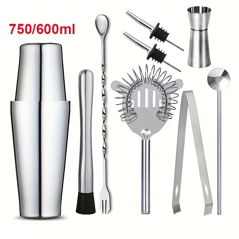 Boston Bartender Set Stainless Steel Cocktail Bar Accessories