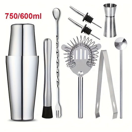 Boston Bartender Set Stainless Steel Cocktail Bar Accessories