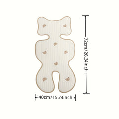 Baby Stroller Cushion Thin Cotton Embroidery Breathable All Seasons